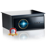 E Gate O9 Pro गोल्ड 100% डस्ट प्रूफ, अल्ट्रा ब्राइट 2100 ANSI और 2700FC, नेटिव 1080p प्रोजेक्टर 4k अल्ट्रा HD, 2 HDMI ARC के साथ, ब्लूटूथ और डुअल-बैंड Wifi6, 12W साउंड, Android TV, 2GB + 32GB